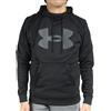 Under Armour Felpa con Cappuccio Big Logo Armourfleece Maglia di Tuta, (001) Nero/Nero/Grigio Passo, XXL Uomo