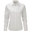 Russell Jerzees - Camicia Manica Lunga 100% Cotone - Donna (L) (Bianco)