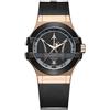 Maserati Orologio da uomo, Collezione Potenza, movimento al quarzo, tempo e data, in acciaio, PVD oro rosa, PVD nero e poliuretano - R8851108002