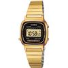 Casio - LA-670WG-1 - Orologio da donna, movimento al quarzo digitale, quadrante dorato, braccialetto in metallo dorato
