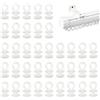 DCQQ 100 Pezzi Accessori Tende Scorrevoli Ganci Binario in plastica per per Sistema anelli