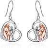 YFN Orecchini a Cavallo in Oro Rosa Gioielli in Argento Sterling Orecchini a Bottone con Animali Le Ragazze Abbracciano il Cavallo Regalo per Ragazze (Orecchino a Cavallo d'oro)