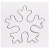 Markenlos Fiocco di neve 6 cm in acciaio inox, per biscotti, Formina per biscotti