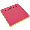 APLI 18336 - Nastri adesivi fustellati NOTE 75 x 75 mm blocco di 75 fogli 3 colori assortiti fluorescenti