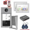 HIKVISION Set per videocitofono a 2 utenze con display interni bianchi 7''