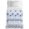 PENSIERI DELICATI Telo Copriletto 170 x 280 cm, Telo Singolo 100% Cotone Pique, Ideale Come Telo Arredo, Coperta Salva Letto 1 Piazza, Fantasia Mongolfiera Blu, 100% Made in Italy