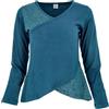 GURU SHOP Guru-Shop, Camicia a Maniche Lunghe -chic, Blu, Cotone, Dimensione Indumenti:M (38), Maglioni, Felpe a Maniche Lunghe