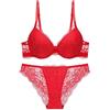 Sencylife Reggiseni Sexy per Le Donne in Pizzo Push-up Imbottito con Ferretto per Sollevare Il Supporto Quotidiano, Rosso, 3C