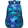 LEDAOU Zaino per la scuola, per ragazzi e ragazze, per la scuola, per bambini, impermeabile, leggero, grande per la scuola, Galaxy Blue., L, moderno