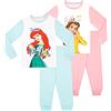 Disney Pigiama per Ragazze 2 Pacchi Ariel e Belle Muticolore 5-6 Ans