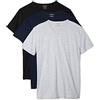 Emporio Armani Men's Cotton V-Neck Undershirts, 3-Pack, Grey/Navy/Black, Medium