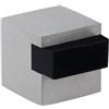 EVI Herrajes | Fermaporta da pavimento - Design quadrato | 20 x 20 mm | Acciaio - Gomma Nera | Montaggio Adesivo | I-197/20