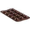 silikomart | SCG052 Stampo in Silicone per Cioccolatini CHOCO SPIRAL, Antiaderente, 15 Cioccolatini, Confezione da 1 Stampo per Dolci, Easy Choc, Ø 24 mm, h 30 mm, Volume 135 ml, Made in Italy