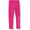 Champion Color Block- Cotton Lycra Leggings, Bambine e ragazze, Fucsia, 13-14 anni