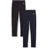 Champion Legacy American Classics - C-logo Regular 2p, Leggings Bambine e ragazze, (Blu Scuro/Nero), 3-4 anni