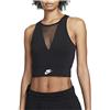 Nike Canottiera Crop Dance Tank Top/Singlet, Nero, L Donna