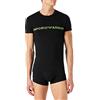 Emporio Armani Megalogo-Set Maglietta e Trunk Pajama T-Shirt, Nero, M Uomo