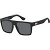 Tommy Hilfiger Occhiali da Sole TH 1605/S Matte Black/Grey 56/16/140 uomo