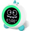 H-chin Sveglia per bambini con luci notturne, macchina del suono, sveglia con sveglia per bambini (verde)