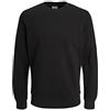 JACK & JONES Jjeholmen Sweat Crew Neck Noos, Felpa Uomo, Nero (Black Fit: Reg Fit), Large