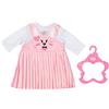 Baby Born Vestito da Coniglietto - per Bambole Baby Born Fino a 43 cm - Il Set Include Un Vestito da Coniglietto con Top a Maniche Lunghe e Appendiabiti - età: 3+ Anni