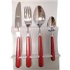 Excelsa Set 24 posate Inox tavola Jolly rosso cod.35416 - Made in Italy