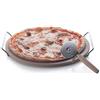 Excelsa Pietra refrattaria forno pizza, pane e dolci. D.33 cm con tagliapizza