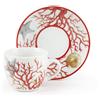 Excelsa set 6 Tazzina caffe' con piattino mod. Coral cod.62717