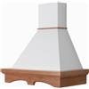 Coppari AGNESE 90 cappa cucina legno frassino naturale, cono bianco, HIP70