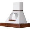 Coppari - Cappa cucina Noce scuro MARY 90 , cono bianco nicchia con motore 218 mc/h