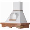 Coppari - Cappa legno AGNY 90 frassino chiaro cono nicchia bianco, motore 218 mc