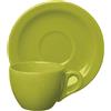 Excelsa Tazzina Caffe' colore verde con piattino mod. Trendy