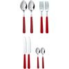 Excelsa Set 8 posate rosso , 2 x coltello forchetta cucchiaio cucchiaino