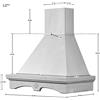 Coppari - Cappa legno AGNY 90 frassino celeste cono nicchia bianco motore 218 mc