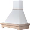 Coppari Cappa cucina legno MANNY 90 frassino grezzo cono bianco con motore