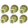 Excelsa set 6 tazzina caffe' con piattino mod. Foliage cod.63592