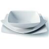 Excelsa Servizio 3 piatti tavola ECLIPSE ceramica bianco