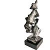 Ambienti Glamour statuetta "Silenzio" poliresina basamento quarzo