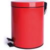Excelsa Pattumiera bagno e cucina 5 Lt 23x22 H.29 con pedale colore Rosso