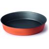 Excelsa Tortiera Tonda Liscia, 28 cm, Arancione , acciaio rivestimento antiaderente