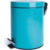 Excelsa Pattumiera bagno e cucina 5 Lt 23x22 H.29 con pedale colore Azzurro cod.48132