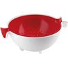 Guzzini Scolatutto Spin & Dry con contenitore Kitchen, rosso 30x25 x h.12,5
