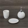Henriette Set bagno porcellana bianca 3 pz. Linea Pallini