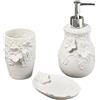 Henriette Set bagno porcellana bianca 3 pz. Linea Primule