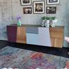 Devina nais Credenza madia base bassa 5 ante e 1 cassetto L. 200 cm in legno