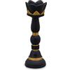 Henriette Vaso King Black , Re nero scacchi, vaso in resina h.34,5 D17995