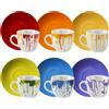 Excelsa Set 6 Tazzina Caffe' con piattino mod. Dripping cod.64013