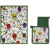 Excelsa canovaccio + presina Calavera da cucina multicolore