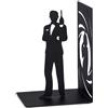 Balvi Secret agent fermalibri in metallo nero
