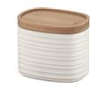 Guzzini Tierra Barattolo Small plastica riciclata e Bamboo bianco latte cod.181801156